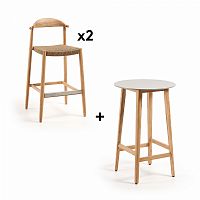 комплект мебели pack 619 giorgia 77 beige стол + 2 стула от la forma (ex julia grup) в Комсомольск-на-Амуре