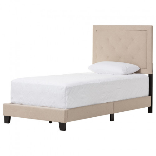 кровать paris linen upholstered beige 90х200 в Комсомольск-на-Амуре