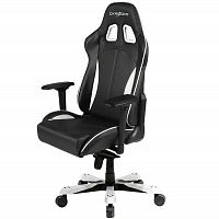 кресло геймерское dxracer king ks57 черно-белое в Комсомольск-на-Амуре