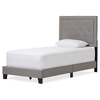 кровать paris linen upholstered gray 90х200 в Комсомольск-на-Амуре