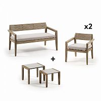 комплект мебели pack 616 climby 2 стола + 2 кресла + скамейка от la forma (ex julia grup) в Комсомольск-на-Амуре