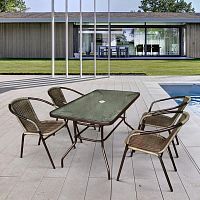 комплект мебели николь-3 коричневый на 4 персоны в Комсомольск-на-Амуре