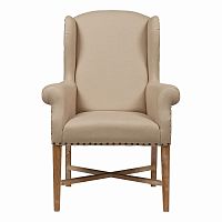 кресло мягкое с ушами french wing chair бежевое в Комсомольск-на-Амуре