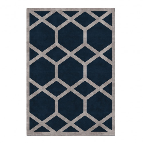 ковер ahston blue 150x220 синий в Комсомольск-на-Амуре
