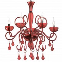 подвесная люстра ideal lux lilly sp5 rosso в Комсомольск-на-Амуре