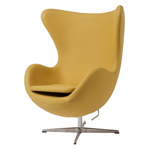 кресло egg chair кашемир желтое в Комсомольск-на-Амуре