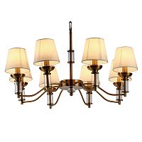 люстра walters 8 от delight collection прозрачная/бежевая/латунь в Комсомольск-на-Амуре