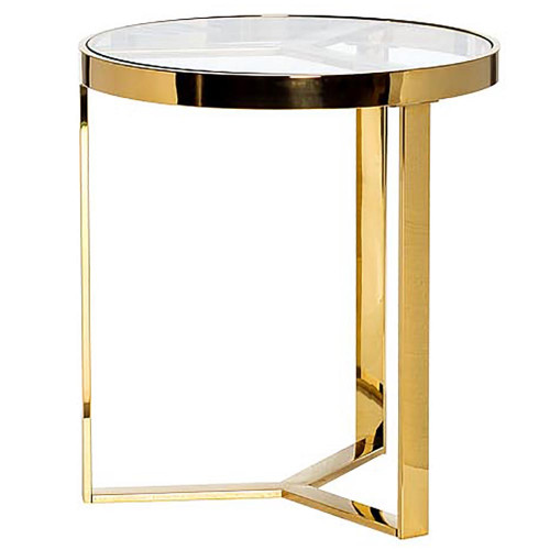 стол журнальный bridge gold 50*55см золотой в Комсомольск-на-Амуре