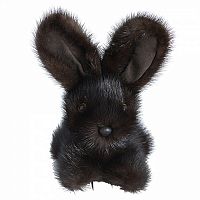 игрушка зайчик (темно-коричневый) натуральный мех норки в Комсомольск-на-Амуре
