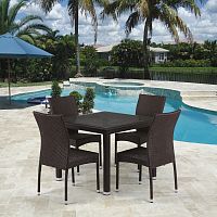 обеденный комплект из искусственного ротанга fola на 4 персоны в Комсомольск-на-Амуре