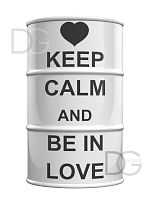 декоративная бочка keep calm and be in love l в Комсомольск-на-Амуре