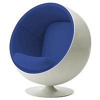 детское кресло eero ball chair бело-синее в Комсомольск-на-Амуре