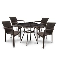 обеденная группа из искусственного ротанга на на 4 персоны kokis в Комсомольск-на-Амуре