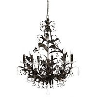 люстра 19th c. rococo iron & smoke crystal round чёрная в Комсомольск-на-Амуре