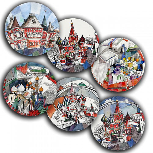 сет тарелки московия dream (6 шт.) в Комсомольск-на-Амуре