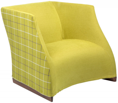 кресло vivienne armchair yellow checkerboard в Комсомольск-на-Амуре