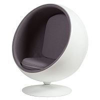 кресло eero ball chair серое в Комсомольск-на-Амуре