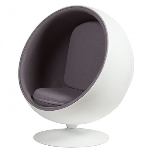 кресло eero ball chair серое в Комсомольск-на-Амуре