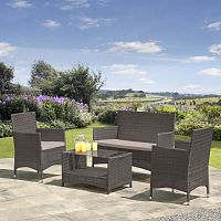 комплект мебели из искуственного ротанга afm-g серый на 4 персоны в Комсомольск-на-Амуре