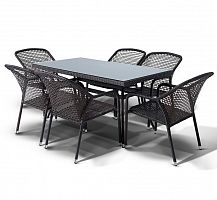 романо, обеденная группа на 6 персон ,серый в Комсомольск-на-Амуре