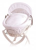 колыбель-переноска gift wicker moses basket белая, белое белье в Комсомольск-на-Амуре
