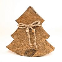 украшение новогоднее ель деревянная wooden tree, 15х14х2,5 см в Комсомольск-на-Амуре