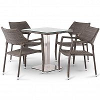 обеденная группа альба на 4 персоны бежевая в Комсомольск-на-Амуре