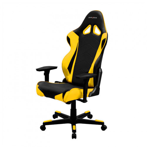 кресло геймерское dxracer racing re0 черно-желтое в Комсомольск-на-Амуре