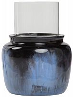 подсвечник синий со стеклом colors blue big, 32 см в Комсомольск-на-Амуре