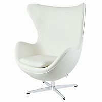 кресло egg chair by arne jacobsen белое в Комсомольск-на-Амуре