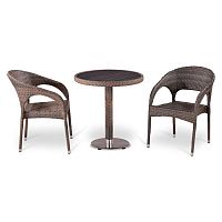 комплект мебели из искуственного ротанга miop серый на 2 персоны в Комсомольск-на-Амуре