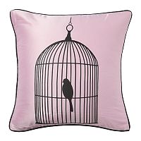 подушка с птичкой в клетке birdie in a cage pink в Комсомольск-на-Амуре