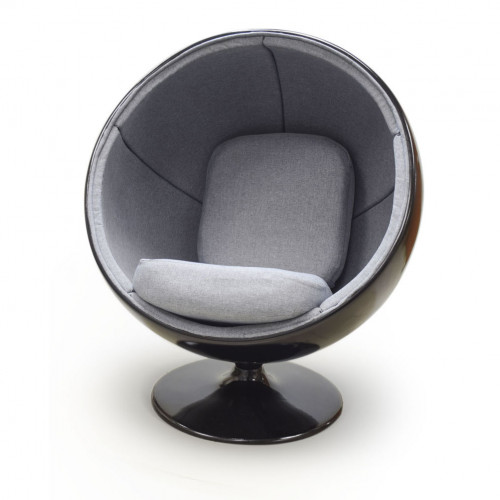 кресло ball chair черно-серое в Комсомольск-на-Амуре