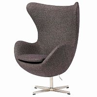 кресло egg chair серое в Комсомольск-на-Амуре