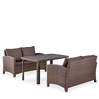 комплект плетеной мебели coca коричневый на 4 персоны в Комсомольск-на-Амуре
