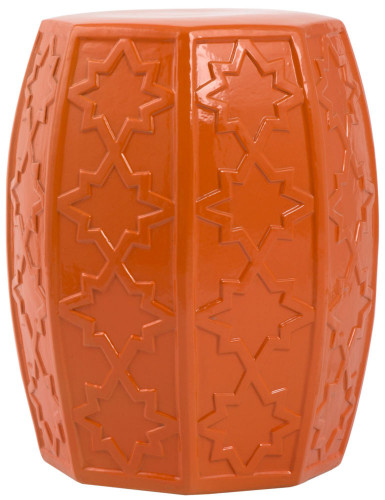 керамический столик-табурет garden stool оранжевый в Комсомольск-на-Амуре