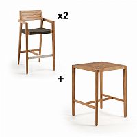 комплект мебели: стол и 2 стула pack 612 cybille от la forma (ex julia grup) в Комсомольск-на-Амуре