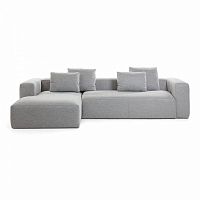 диван blok sofa 3 левый угол светло-серый от la forma (ex julia grup) в Комсомольск-на-Амуре