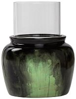подсвечник зеленый со стеклом colors green, 32 см в Комсомольск-на-Амуре