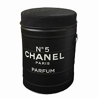 декоративная бочка-пуф chanel №5 black m в Комсомольск-на-Амуре