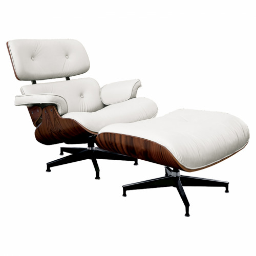 кресло lounge chair & ottoman белое в Комсомольск-на-Амуре