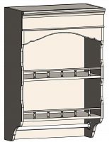 шкаф с полками и фигурным основанием навесной марсель молочно-белый в Комсомольск-на-Амуре