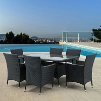 плетеная обеденная группа на 6 персон diko в Комсомольск-на-Амуре