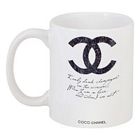 кружка с рисунком drink champagne. coco chanel в Комсомольск-на-Амуре