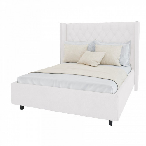 кровать wing-2 90х200 велюр молочный р в Комсомольск-на-Амуре