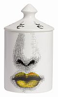 подсвечник белый с крышкой пьеро форназетти желтые губы bacio candle yellow, 33 см в Комсомольск-на-Амуре