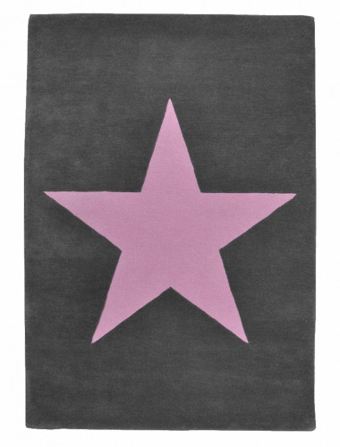ковер wool star темно-серый-розовый в Комсомольск-на-Амуре