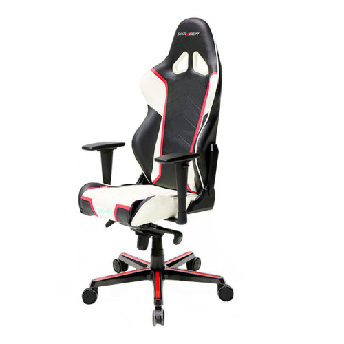 кресло геймерское dxracer racing черно-бело-красное в Комсомольск-на-Амуре