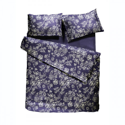комплект постельного белья decoflux сатин евро peony indigo в Комсомольск-на-Амуре