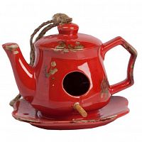 aромолампа для эфирных масел красная в виде чайника candelero red, 17 см в Комсомольск-на-Амуре